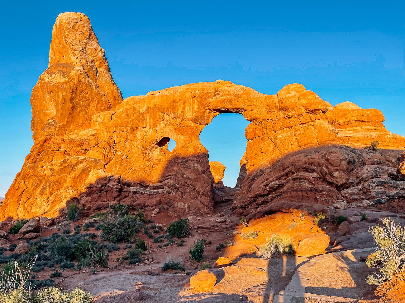 Turret Arch with golden hour light