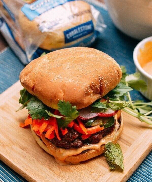 Banh Mi Burgers, by thewoksoflife.com