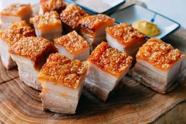 Cantonese Roast Pork Belly, by thewoksoflife.com