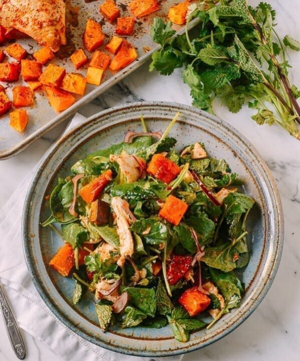 Thai Chicken Salad with Red Curry Butternut Squash
