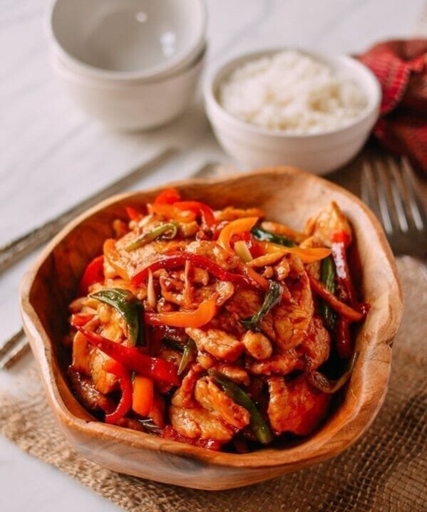 Thai Chili Sauce Chicken Stir-fry, by thewoksoflife.com